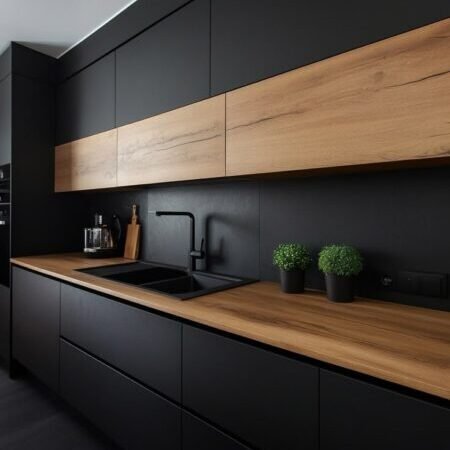 13 Sleek Black Cabinet Ideas for Your Kitchen e1750831141752